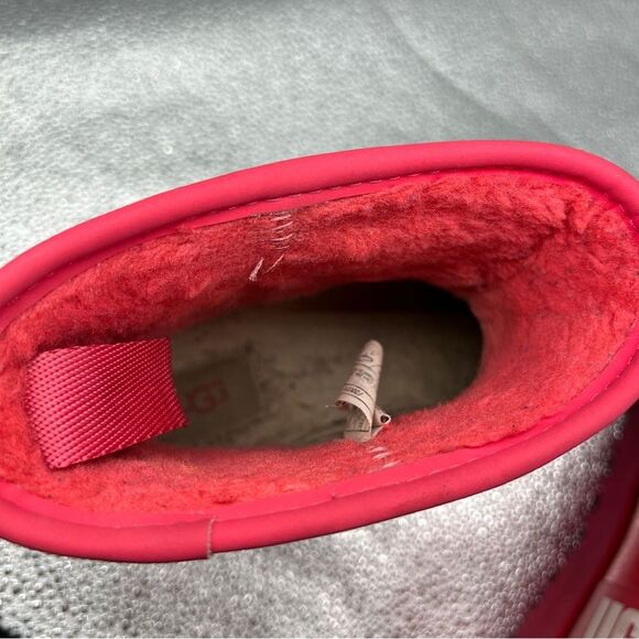 UGG Classic Clear Mini Samba Red Boots Size 8 - Picture 9 of 13